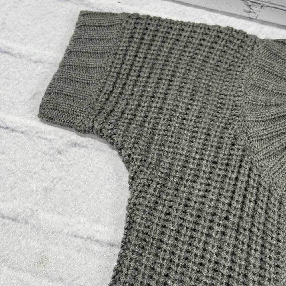 Soft‎ Surroundings City Sweater Tunic Size PXS Wool Blend Double Breasted Gray